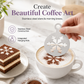 ☕✨ Stencil in acciaio inox per latte macchiato – Crea decorazioni da barista su caffè, cappuccino e bevande calde