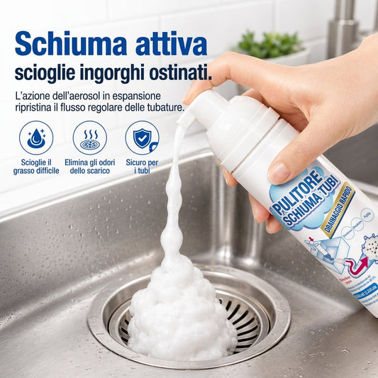 🛒🫧 Schiuma Detergente e Deodorante per Tubi di Casa – Pulizia efficace, odori neutralizzati e freschezza che dura. Ordina ora!