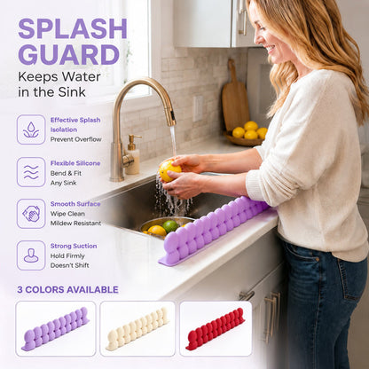 💧✨ Paraspruzzi in silicone per lavandino da cucina – Addio schizzi d'acqua, mantieni il piano asciutto e pulito!