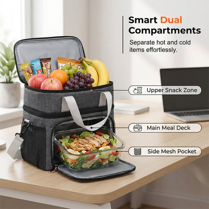 🥪✨ Borsa Porta Pranzo Termica a Doppio Strato – Ideale per Lavoro, Scuola e Viaggi 🧊