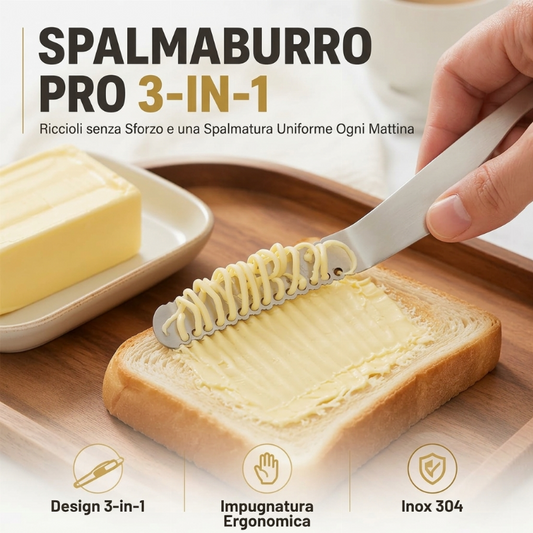 ✨🧀 Spalmatore e coltello da burro 3 in 1 in acciaio inossidabile 304 – Perfetto per burro, formaggi e salse