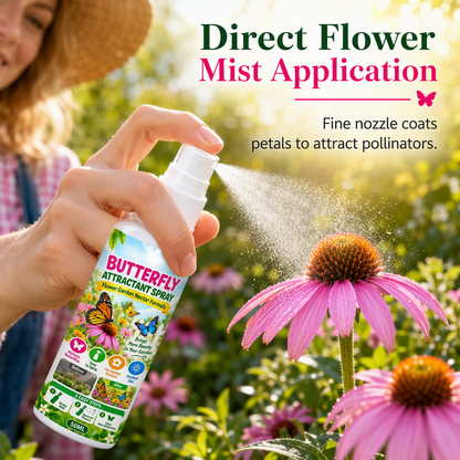 🦋🌸 Goitali® Spray Attrattivo per Farfalle da Giardino 50 ml – Formula Ispirata al Nettare per Fiori, Balconi e Spazi Esterni