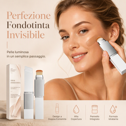 💄✨ Fondotinta in Stick 2-in-1 ad Alta Copertura – Ideale per Ritocchi, Viaggi e Trucco Quotidiano