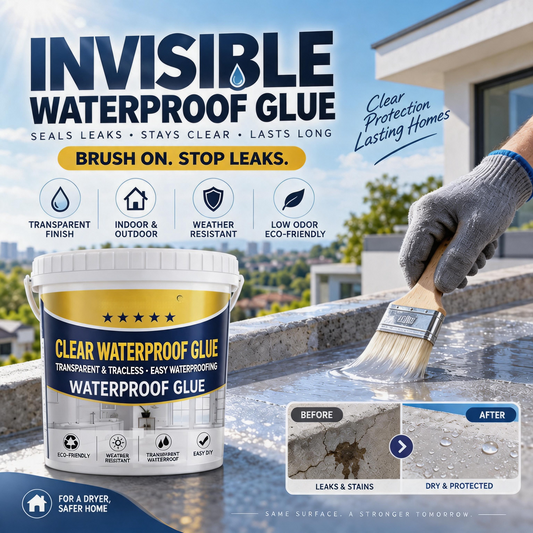 💧Goitali® Sigillante Trasparente Impermeabile con Pennello – Ripara Perdite in Bagno, Cucina, Tetto e Davanzali ✨