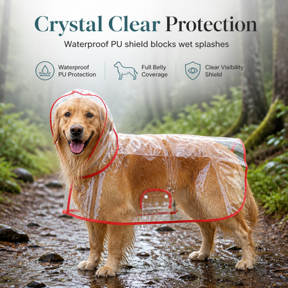 🔥🐕Goitali® Impermeabile Trasparente per Cani – Protezione dalla Pioggia in Tutte le Taglie ✨