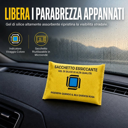 🔥🚗Goitali® Sacchetto Deumidificante Auto Riutilizzabile – Elimina Umidità e Appannamento ✨