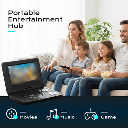 📀🎮Goitali® Lettore DVD/EVD Portatile da 7,8 Pollici con Funzione Giochi – Intrattenimento Ovunque, Spedizione Gratuita ✨