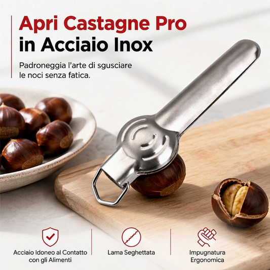🔥🌰Goitali® Schiaccianoci e Sgusciacastagne Inox – Apri Noci e Castagne Facilmente ✨