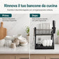 🍽️Goitali® Scolapiatti 2 Livelli Salvaspazio con Vassoio Raccogligocce | Struttura Rinforzata con Portaposate e Ganci | Organizzatore Verticale per Cucina ✨