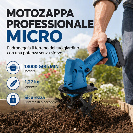 🌱⚡Goitali® Zappatrice Elettrica Portatile Senza Fili per Giardino e Aeratore del Terreno ✨