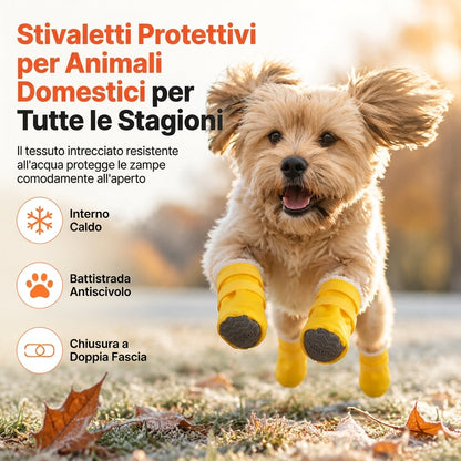 ❄️Goitali® Stivali Invernali Impermeabili e Antiscivoli per Cani – Comfort e Sicurezza sulle Superfici Fredde ✨