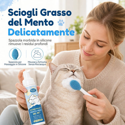 🐶🐱Goitali® Mousse Detergente Delicata per Mento di Cani e Gatti – Ingredienti Sicuri e Facile da Usare ✨
