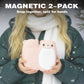 🐻 Scaldamani Magnetico Ricaricabile 2-in-1 a Forma di Orsetto (Set da 2) | 3 Livelli di Calore e Ricarica USB | Tascabile e Sicuro per Riscaldare Entrambe le Mani d'Inverno ❄️🔥