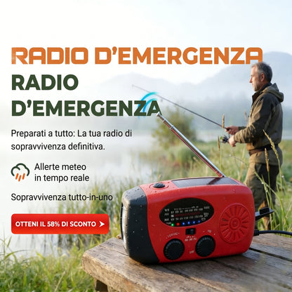🔥 -58% Subito! Goitali® Radio Solare di Emergenza Multifunzione – Sempre Connesso e Ricaricato ⚡