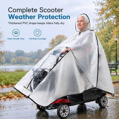 ☔ Goitali® Copertura e Poncho Impermeabile in PVC Extra Large Ispessito per Scooter Anziani e Veicoli Elettrici a 4 Ruote ✨