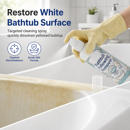🛁 Goitali® Rimuovi Ingiallimento per Vasca e Detergente per Ceramica con Spugna – Pulizia Profonda ✨