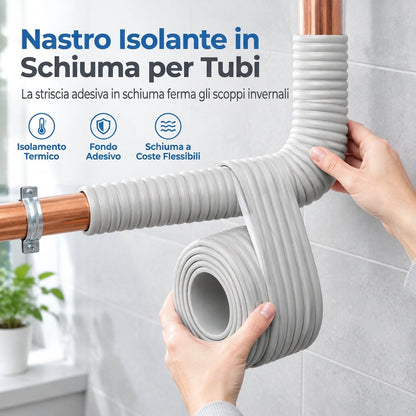 ❄️ Goitali® Rivestimento Isolante Autoadesivo in Schiuma per Tubi – Protezione dal Gelo e Risparmio Energetico ✨