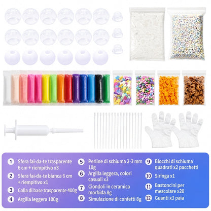 🔥 -50% Offerta Limitata! Goitali® Kit per Creare Palline Squeeze Fai-da-te – Divertimento Creativo Senza Perdite 🎁