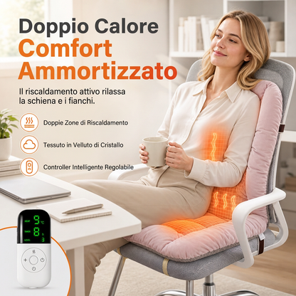 🪑 Goitali® Cuscino Riscaldato in Peluche con Schienale Rimovibile – Calore per Ufficio e Scrivania ✨