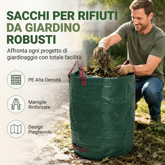 🍂 Goitali® Sacchi Riutilizzabili per Rifiuti da Giardinaggio – Resistenti e Pratici per il Verde ✨