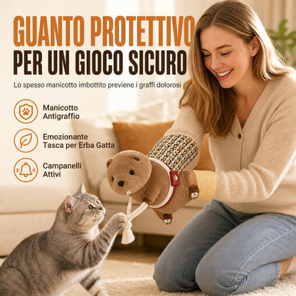 🐱 Goitali® Guanto Interattivo Gatto Lottatore – Giocattolo Divertente per Bambini e Animali ✨