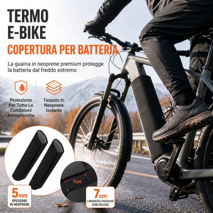 🚲 Goitali® Copribatteria Termico per E-Bike in Neoprene 5mm – Protezione Invernale e Isolamento ✨